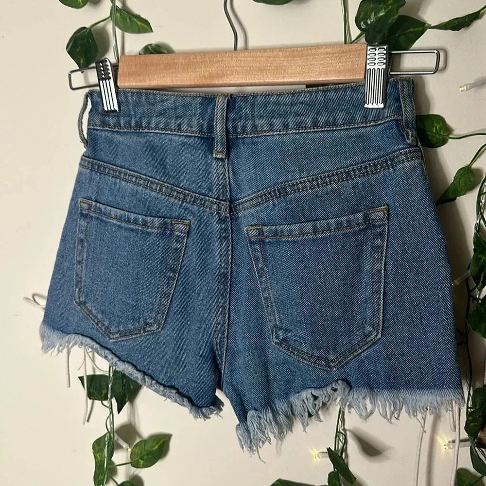 Pacsun Side Tie “High Rise Short” Jean Shorts - Picture 3 of 4